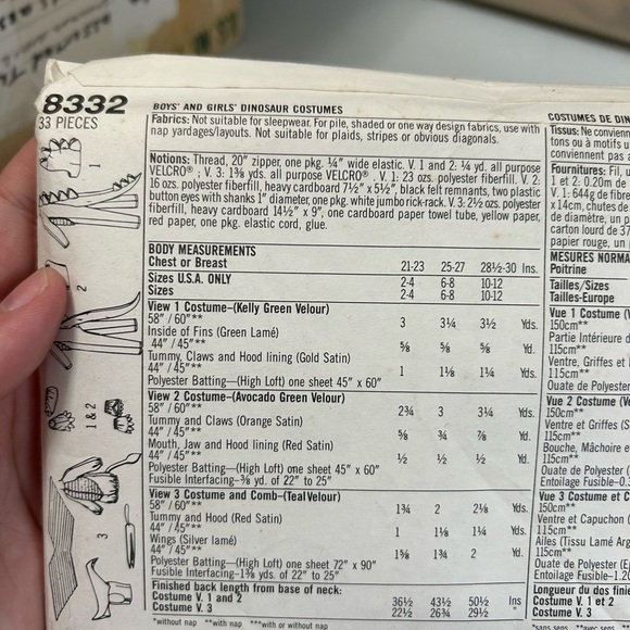 4/$50 simplicity 9206 vampire Children's Costume Pattern sew pattern 🪡 - Picture 8 of 8